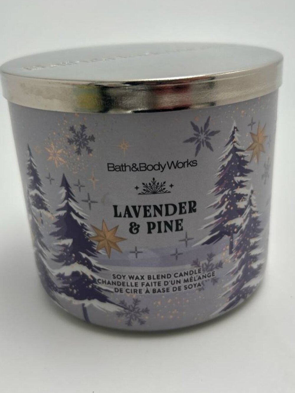 Bath & Body Works Lavender & Pine 3-Wick Scented Candle 14.5 oz New 🌲🕯️